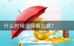 什么时候退保最划算 什么时候退保损失最小？