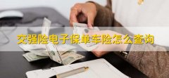 交强险电子保单车险怎么查询