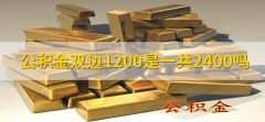 公积金双边1200是一共2400吗，是的